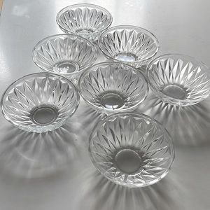 VTG -Seven French Glass Dessert Bowls